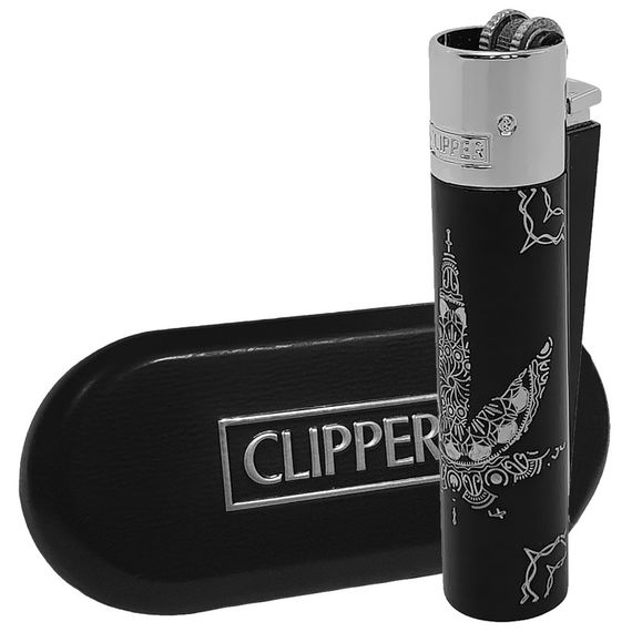 Запальничка Clipper Металева Газова "Yantra Weed Silver"