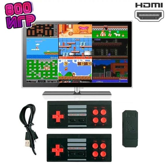 Приставка для игр с беспроводными пультами управления Mini, Игровая приставка для телевизора танчики YD-43 | Зображення 3