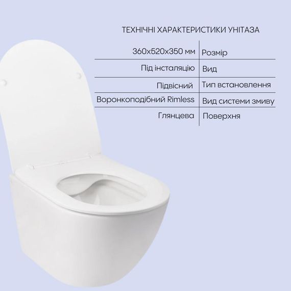 Комплект Qtap Jay 2 в 1: унітаз підвісний Rimless + біде підвісне | Зображення 2