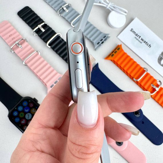 Розумний годинник Smart Watch 10 + 8 ремінців (Сірий) UA | Зображення 1