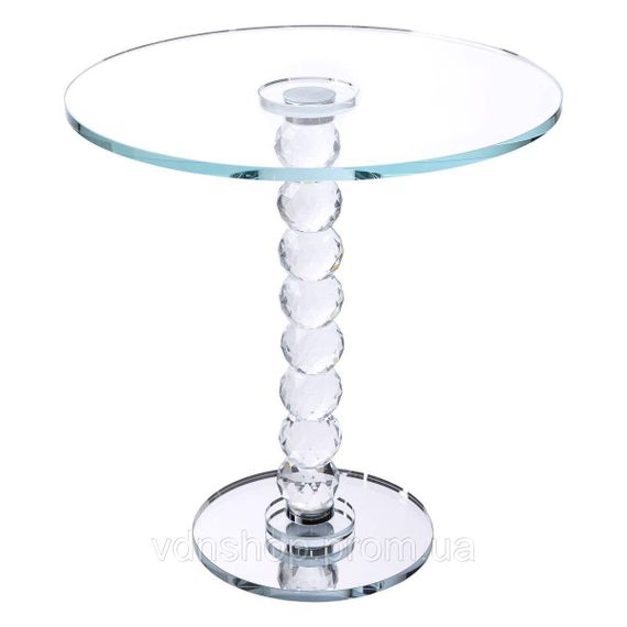 Тортовница стеклянная на ножке 30×32 см см подставка для торта, капкейков прозрачная HP-4-81L | Зображення 2