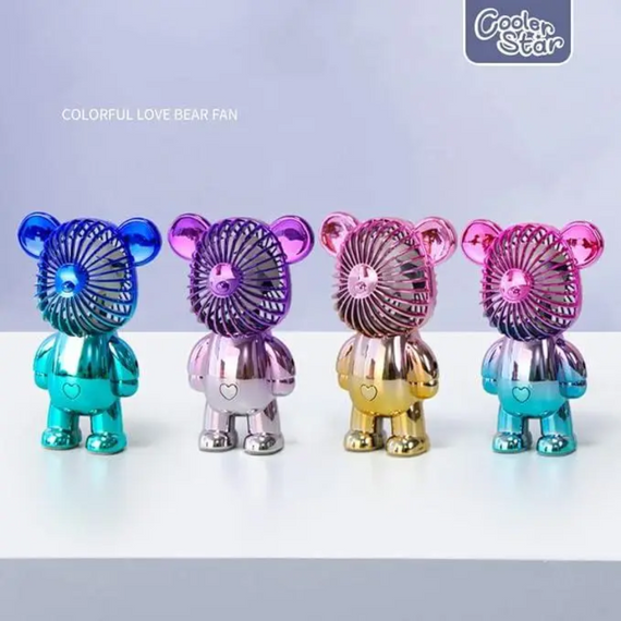 Ручний портативний вентилятор у формі ведмедя, USB-накопичувач у формі безшумного акумулятора | Зображення 4