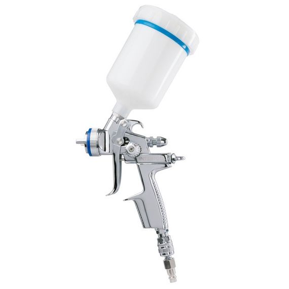Фарбопульт пневматичний HVLP II професійний, форсунка 1.3 мм, верхній пластиковий бачок 600 мл, 2 бар | Зображення 6