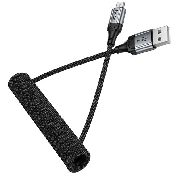 Дата кабель Hoco X121 Nuevo USB to MicroUSB 2.4A (1.5m) Black | Зображення 6