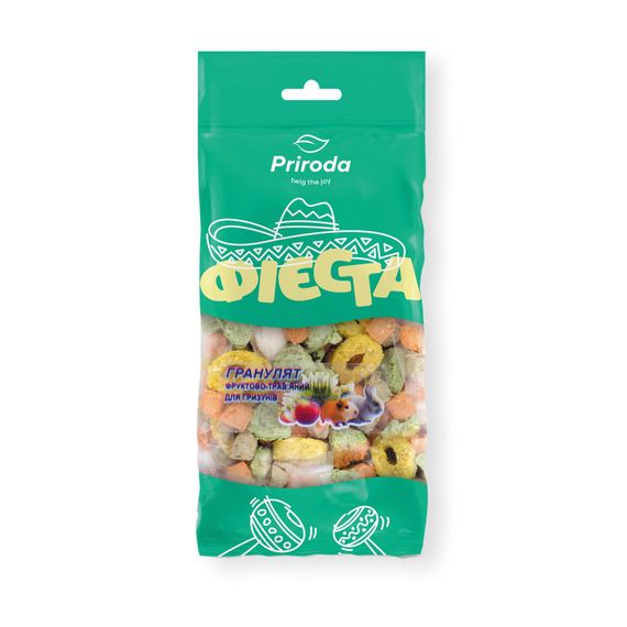 Ласощі Природа Фієста Гранулят Фруктово-трав_яний для гризунів асорті 100 г