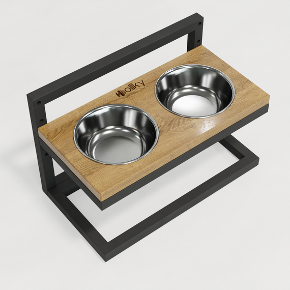 Миски на регулируемой подставке для маленьких собак Hollky Flex S (2 × 0.450 л) FS-422523-GRNT | Зображення 8