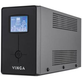 Пристрій безперебійного живлення Vinga LCD 600VA metal case (VPC-600M) (VPC-600M)