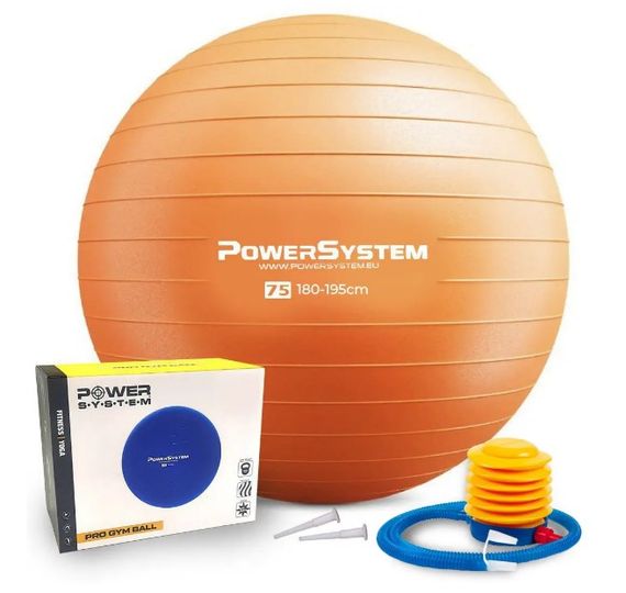 М'яч для фітнесу (фітбол) Power System PS-4013 Ø75 cm PRO Gymball Orange (PS-4013_75cm_Orange)