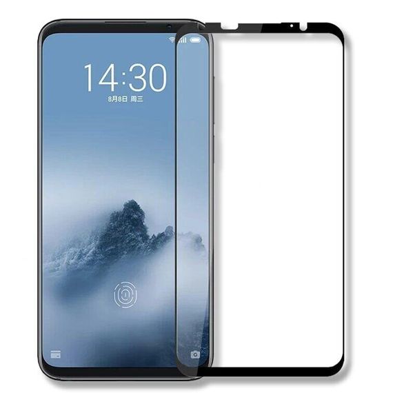 Захисне скло 2.5D на весь екран для Meizu 16 колір Чорний