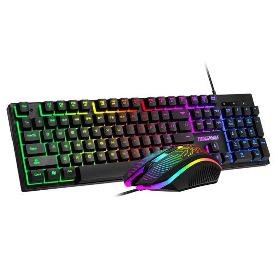 Игровой комплект клавиатура и мышь наушники коврик 4в1 Linmoni TF-400 Kit с RGB подсветкой для геймеров | Зображення 7