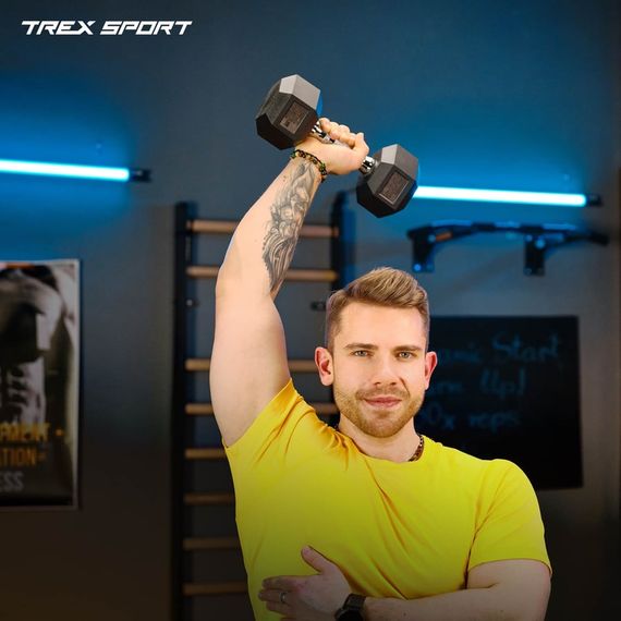 Гантеля шестигранная прорезиненная TX-200RD Trex Sport 20кг | Зображення 5