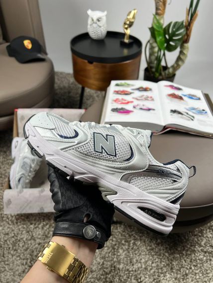 Чоловічі кросівки  New 530 Premium White Navy Silver  весна / лето / осень A3656 43 27.5 см | Зображення 7