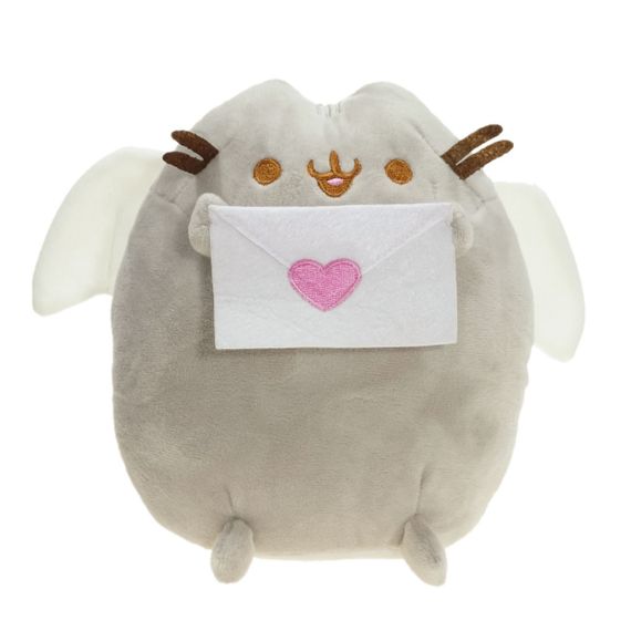 Плюшевая мягкая игрушка Кот Пушин с письмом 15х15см Pusheen Cat