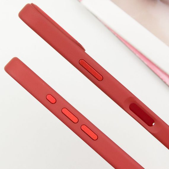 TPU чехол Bonbon Metal Style with MagSafe для Apple iPhone 16 (6.1") Красный / Red | Зображення 3