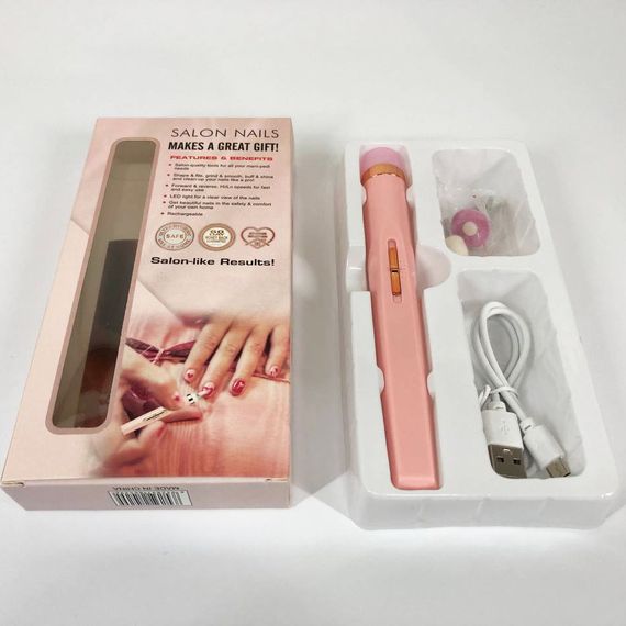 Фрезерний апарат для манікюру Flawless Salon Nails рожевий, Фрезер для манікюру KF-444 для початківців