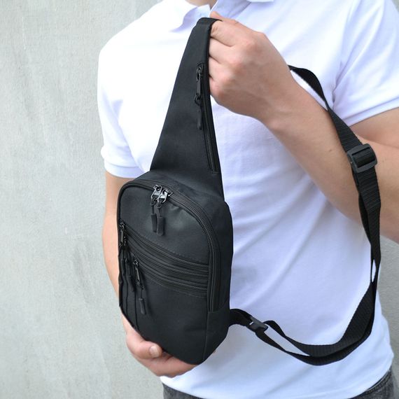 Сумка нагрудна водонепроникна, Маленька чоловіча брезентова сумка Якісна тактична з кобурою JY-86 | Зображення 8