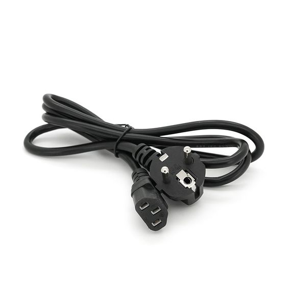 Кабель живлення Schuko PC-186 CEE7 / 7-C13, 1.5M, 0.75mm, OEM (євровилка) Q25 / 250