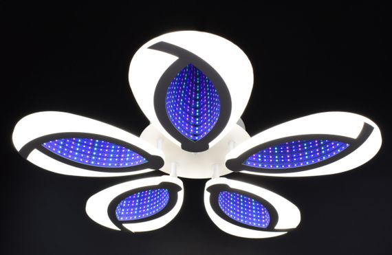 Люстра світлодіодна стельова LED світильник для квартири на стелю лед з пультом 25943 Білий 8х59х59 см. | Зображення 8