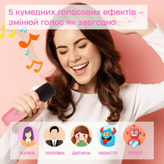 Портативна Бездротова Караоке Система з Двома Мікрофонами та RGB Підсвічуванням KTV T97 - Компактна Bluetooth Колонка Для Дому | Зображення 5