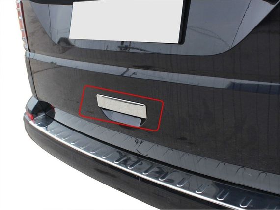 Накладка на задню ручку (нерж) Carmos - Турецька сталь для Volkswagen T6 2015-2024, рр | Зображення 3