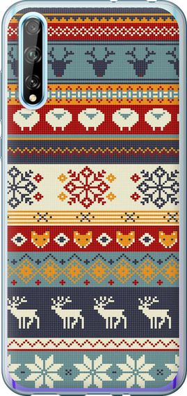 Чехол на Huawei P Smart S Рождественский орнамент "3303u-1813-17620"