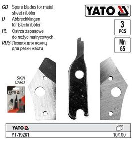 Леза для матричних ножиць YATO YT-19260 3 штуки YT-19261