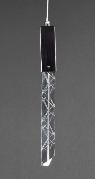 Люстра світлодіодна підвісна LED світильник для квартири на стелю лед 27630 Чорний 35-200х10х10 см. | Зображення 1