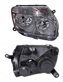 Фара Передня Dacia / Renault Duster 2010-2013 Права H7/H1, Авт./Мех.Рег., Хром.Рамка 551-1186R-Ldem1