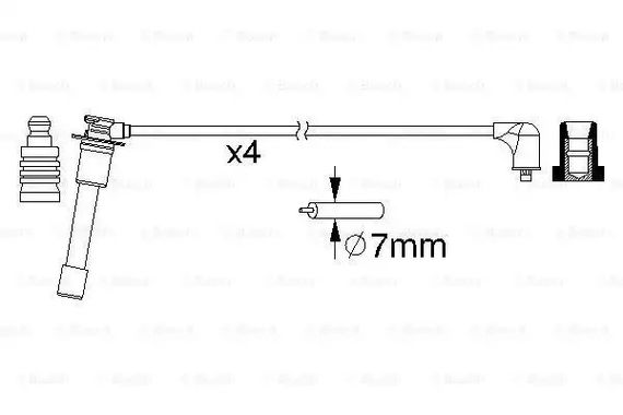 Комплект дротів запалювання MAZDA 323, BOSCH (0986357149) | Зображення 4