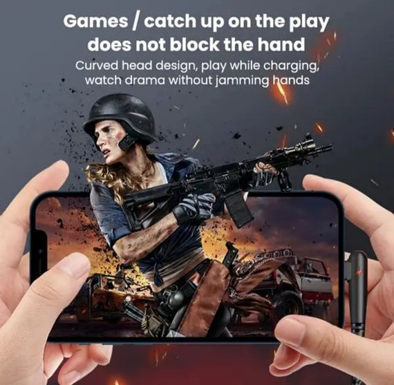 Кабель USB Type-C для быстрой зарядки Huawei Mate (1 метр), 90 градусов, красный | Зображення 2