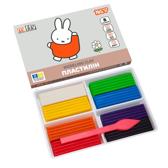 Пластилін YES Miffy 540717 8 кольорів | Зображення 1