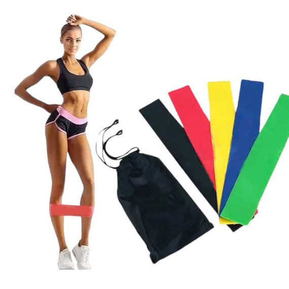 Набір гумок для фітнесу Esonstyle 5шт в комплекті в зручному мішечку