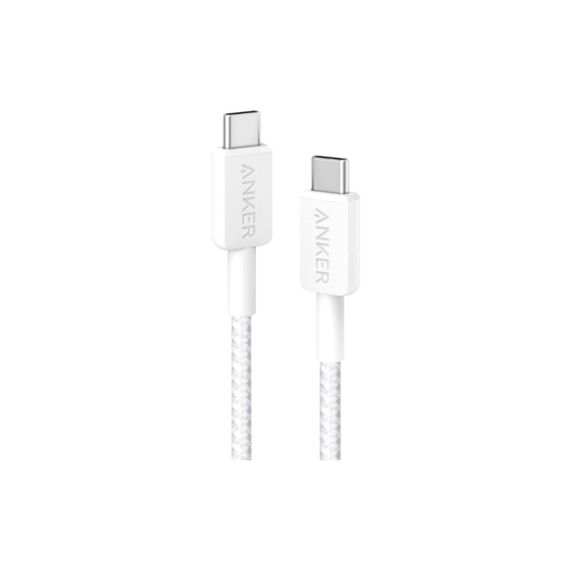 Дата кабель USB-C to USB-C 1.8m 322 White Anker (A81F6H21) | Зображення 1