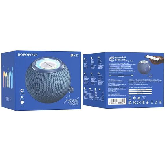 Bluetooth Колонка Borofone BR23 Sound ripple sports Dark blue | Зображення 3