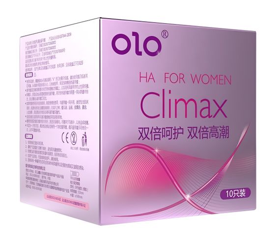 Латексні тонкі текстуровані презервативи  з ароматом ванілі OLO - HA FOR WOMEN Climax, 10 шт sexstyle | Зображення 3