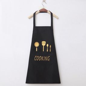 Фартук кухонный 11183 50х61х75 см черный с золотистым