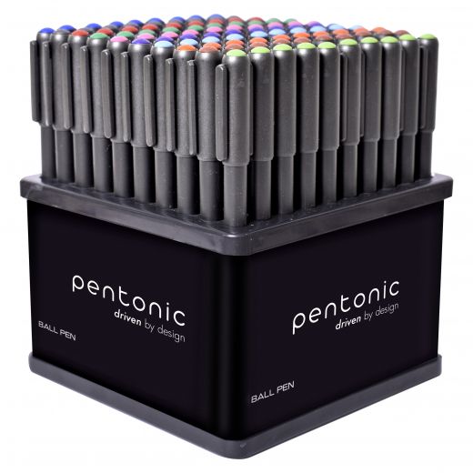 Набір кулькових ручок Pentonic 412195 100 шт/уп різні кольори