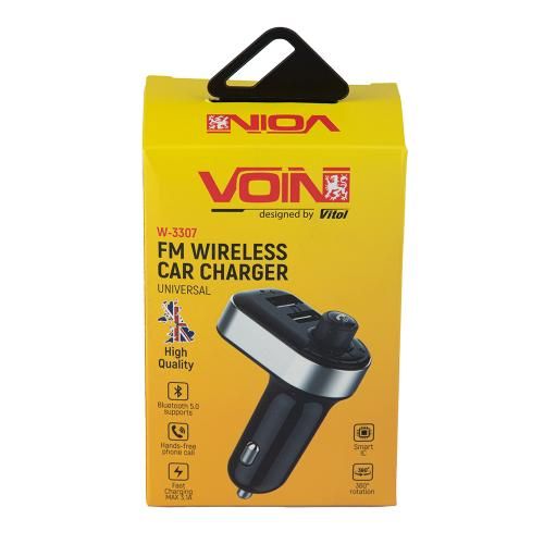 Модулятор FM, VOIN W-3307, 12-24V 2 USB 3.1A, Bluetooth 5.0, Hands-free | Зображення 3