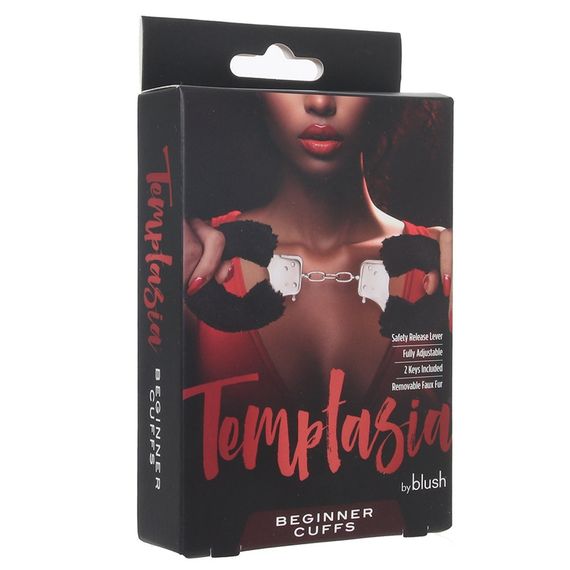 Наручники металеві Blush Temptasia з чорним мехом sexstyle | Зображення 5