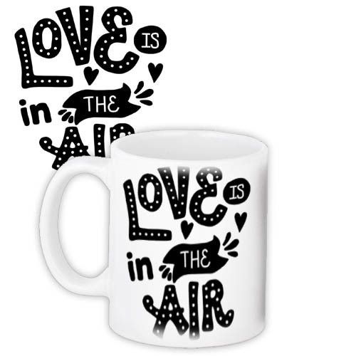 Кружка с принтом Love is in the air 330 мл (KR_19L031)