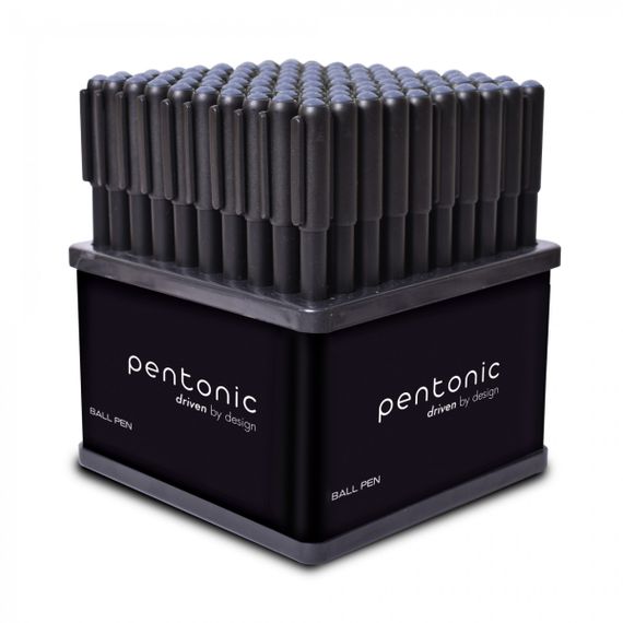 Набор шариковых ручек Pentonic 412200 100 шт/уп черный | Зображення 1