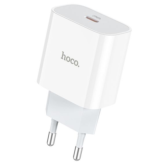 СЗУ 110-240V HOCO C76APlus, USB-C, PD20W, PPS, QC3.0, White, Box