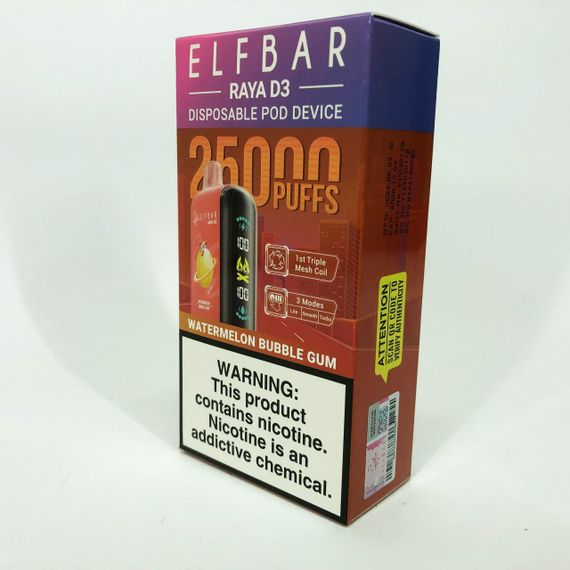 Elf Bar Raya D3 25000 смак Кавунова жуйка (Watermelon Bubble Gum) | Зображення 2