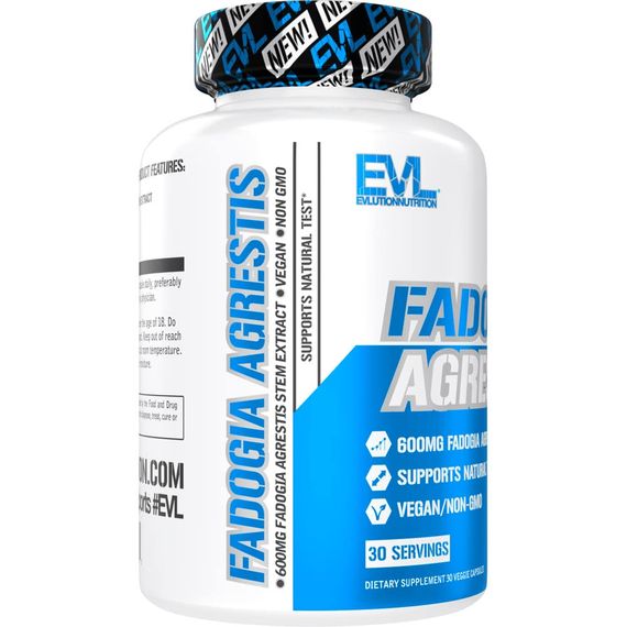 Бустер тестостерона EVLution Nutrition Fadogia Agrestis, 600 mg, 30 Veggie Capsules | Зображення 2