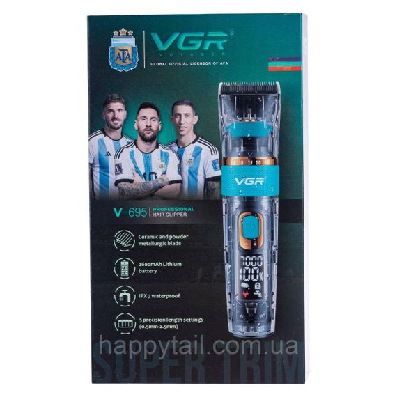 Машинка для стрижки професійна Синій VGR HP-V-695 | Зображення 9