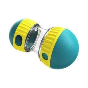 Іграшка-годівниця повільного харчування для тварин Кулька 1100 Зелена з жовтим