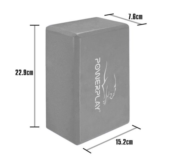Блок для йоги PowerPlay 4006 Yoga Brick Сірий | Зображення 1