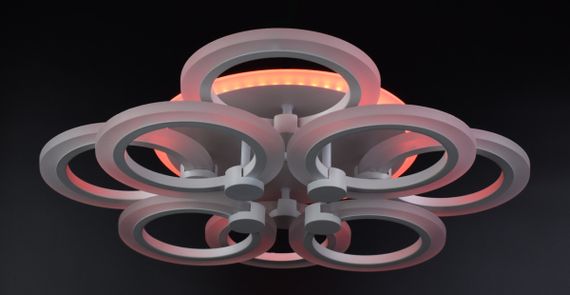 Люстра світлодіодна стельова LED світильник для квартири на стелю лед з пультом 25961 Білий 11х45х54 см. | Зображення 5