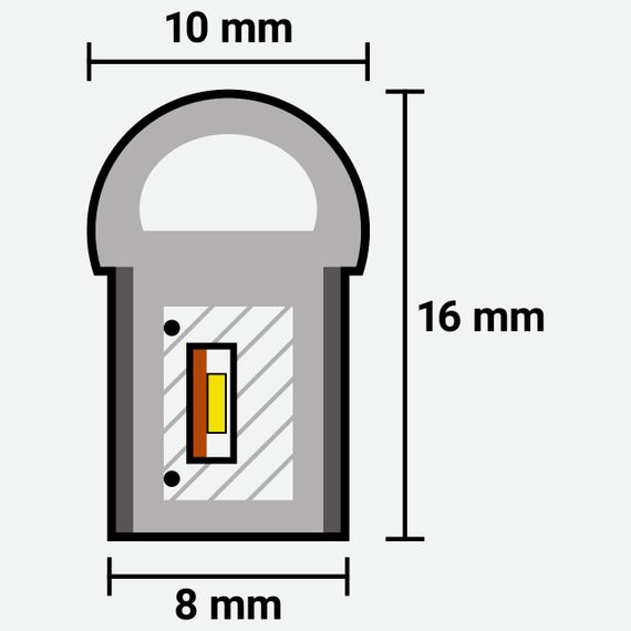 Світлодіодний неон PROLUM™ 8x16, IP68, 12V, Series "LF", Рожевий, PRO | Зображення 2