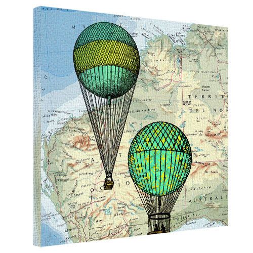 Картина на холсте Воздушный шар 50x50 см (H5050_RET021)
